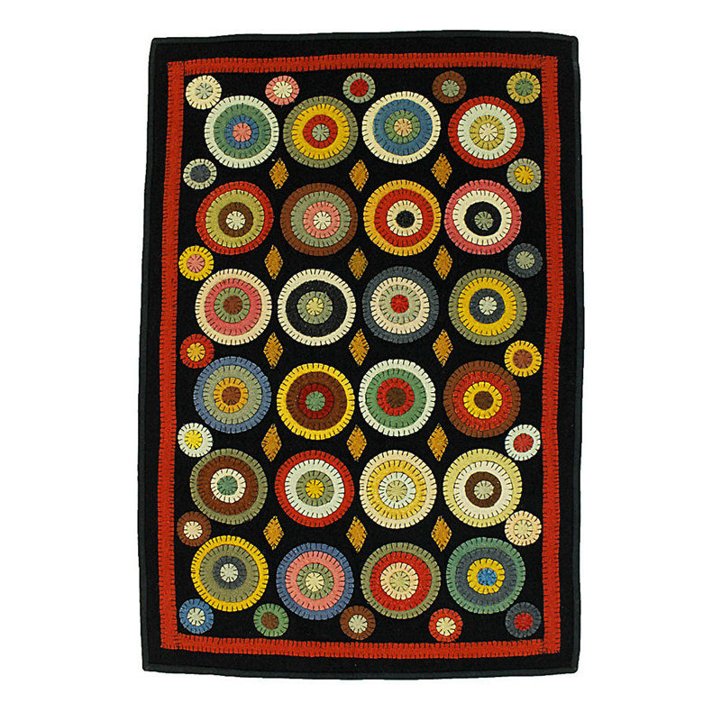 Homespice Decor Penny Coin Black Area Rug & Reviews Wayfair